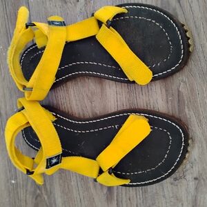 Mens Miharayasuhiro Yellow Velcro Sandals